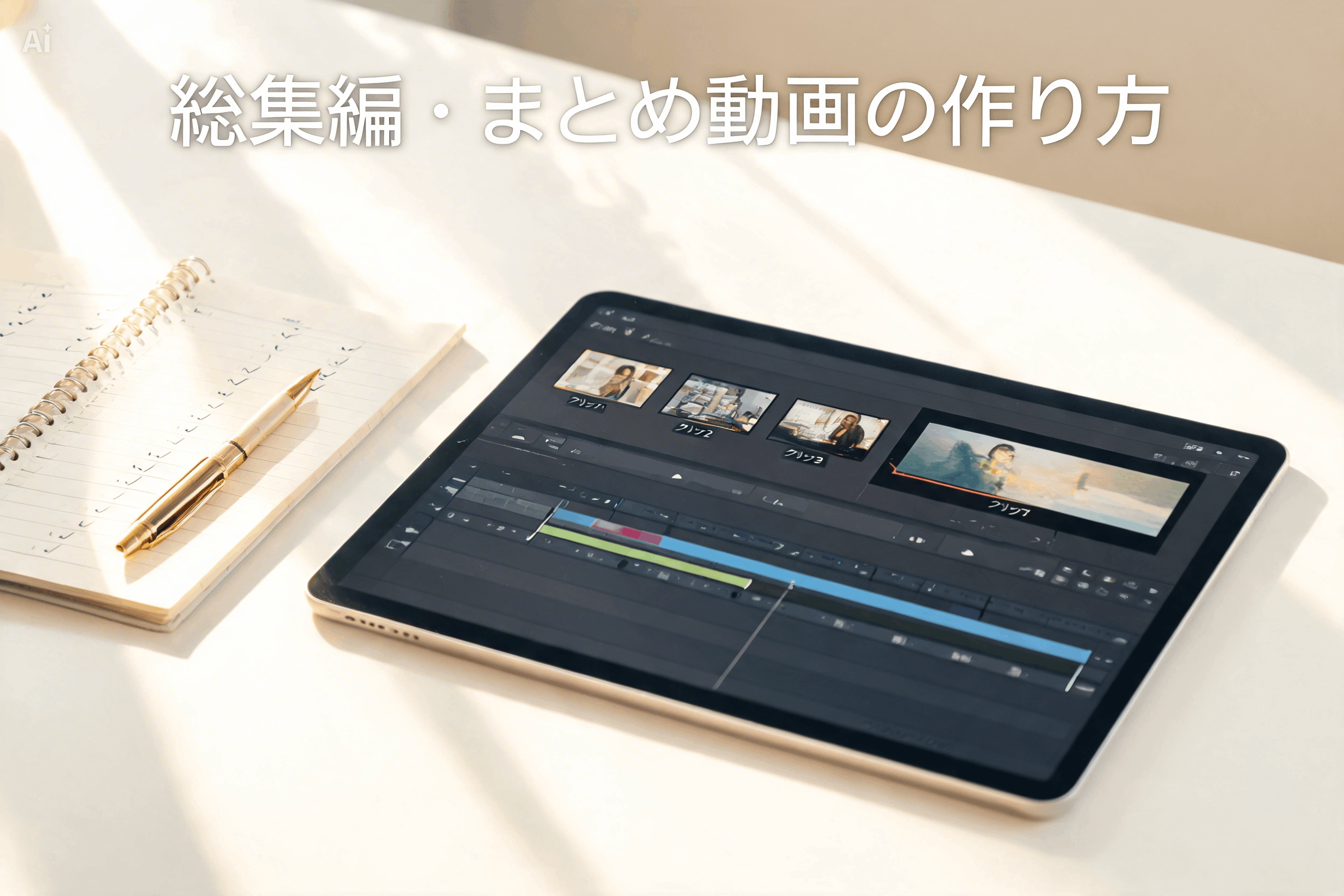 複数の動画編集候補を比較する視点を表現したバナー