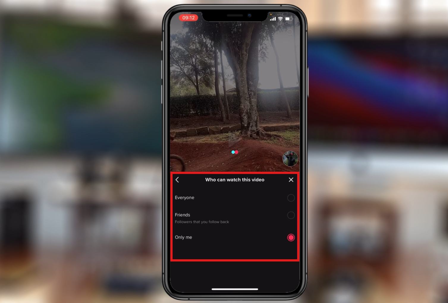 Sichtbarkeit einstellen