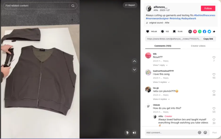 Behind the scenes TikTok video