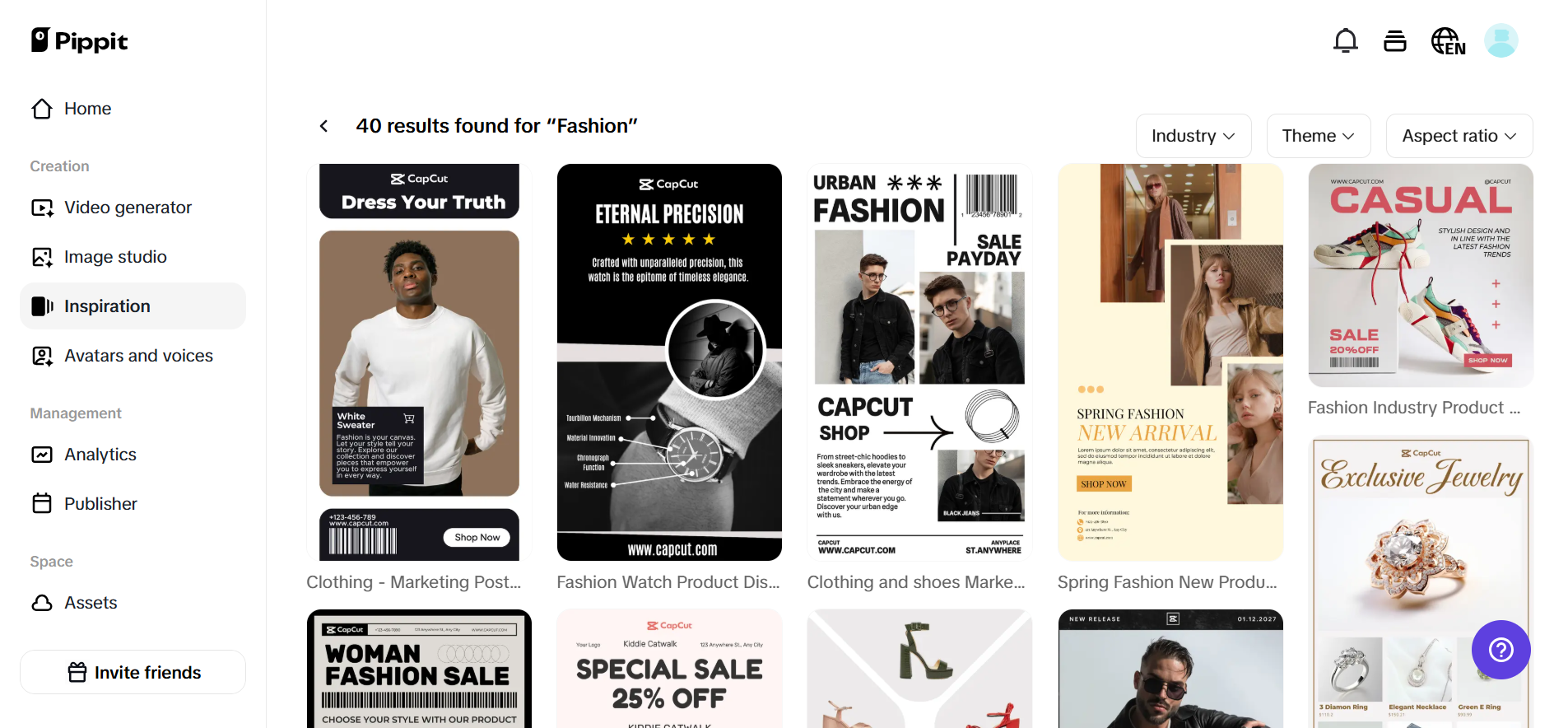 Fashion templates