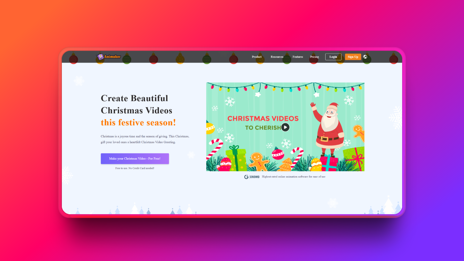 การสร้างวิดีโอคริสต์มาส AI ด้วย AniMaker