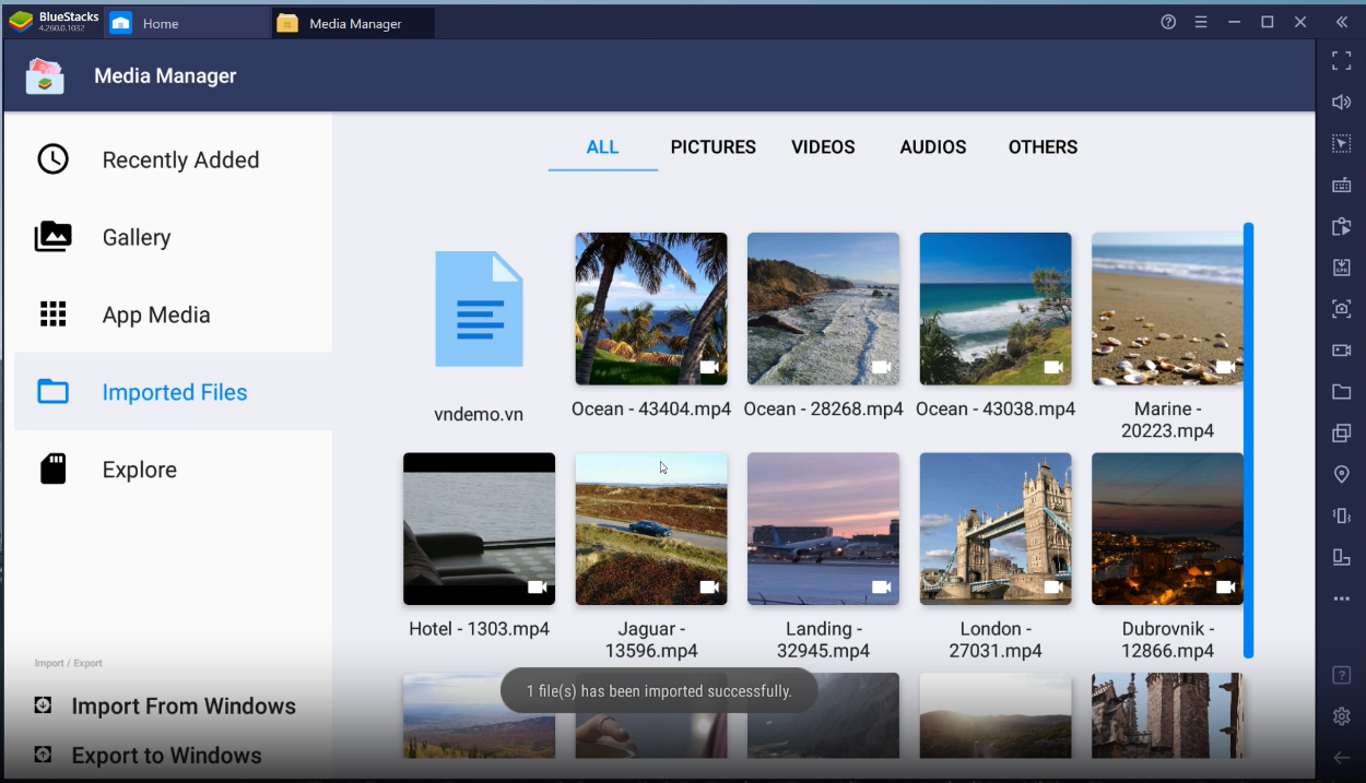 Acessando o editor de vídeo VN no PC