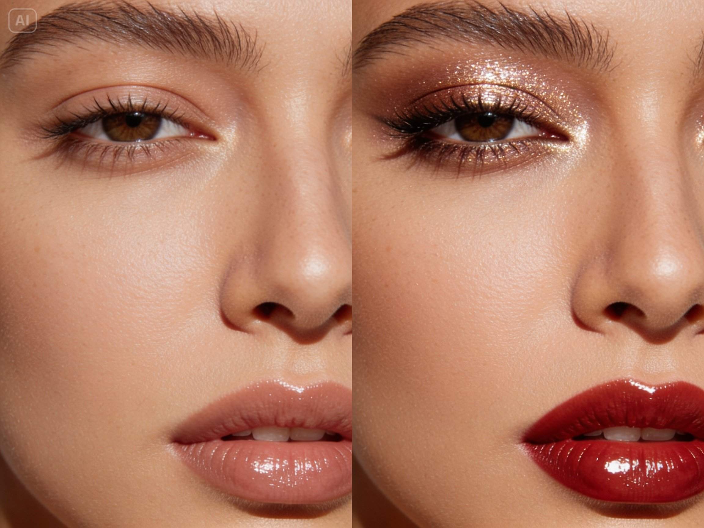 Invite pour une transformation de maquillage glamour
