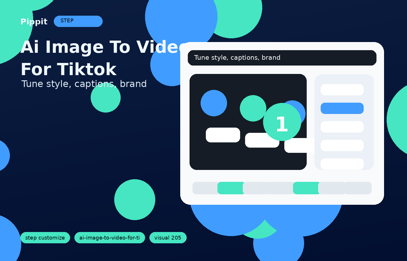 ai image to video for tiktok customization workflow in Pippit