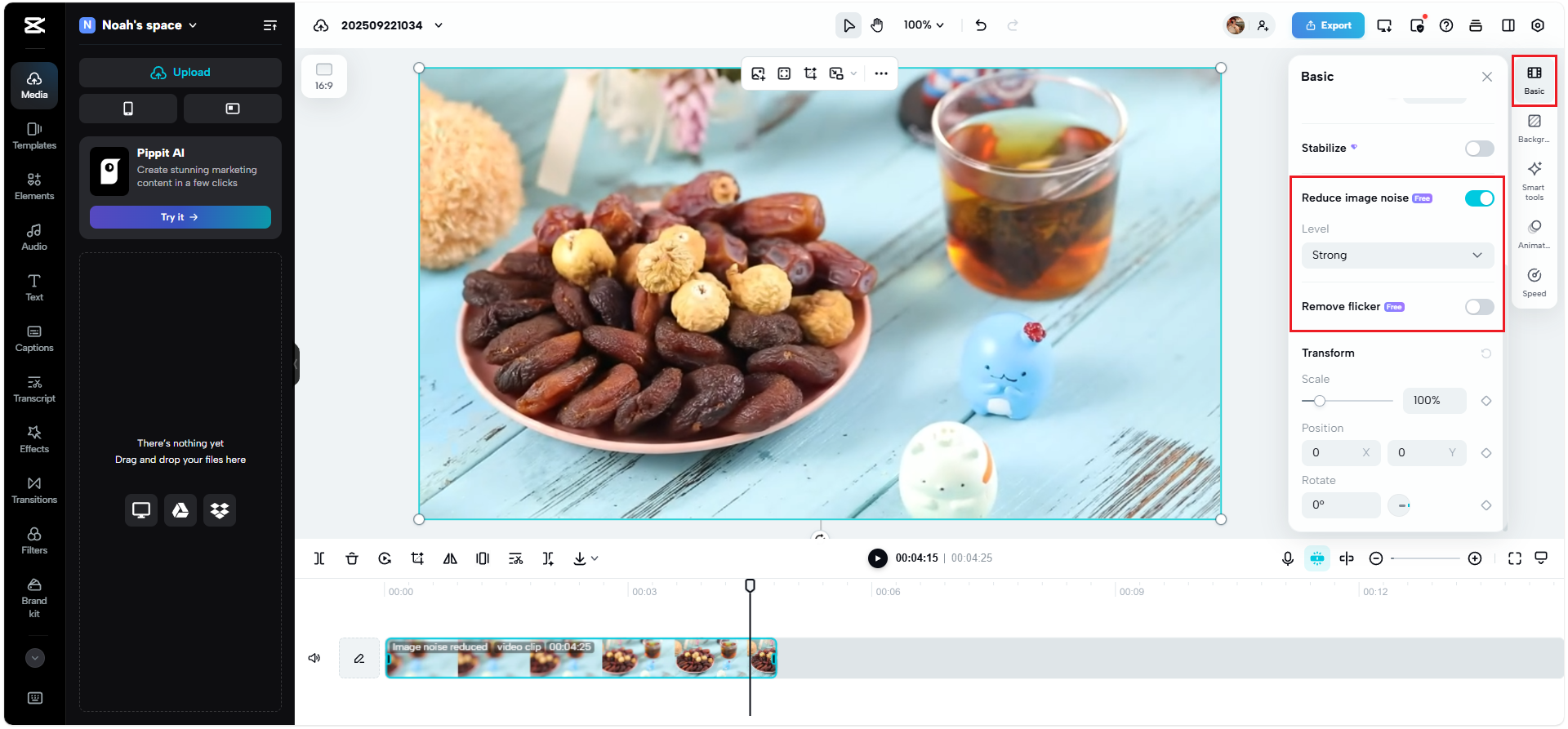 Reduce noise and flickers