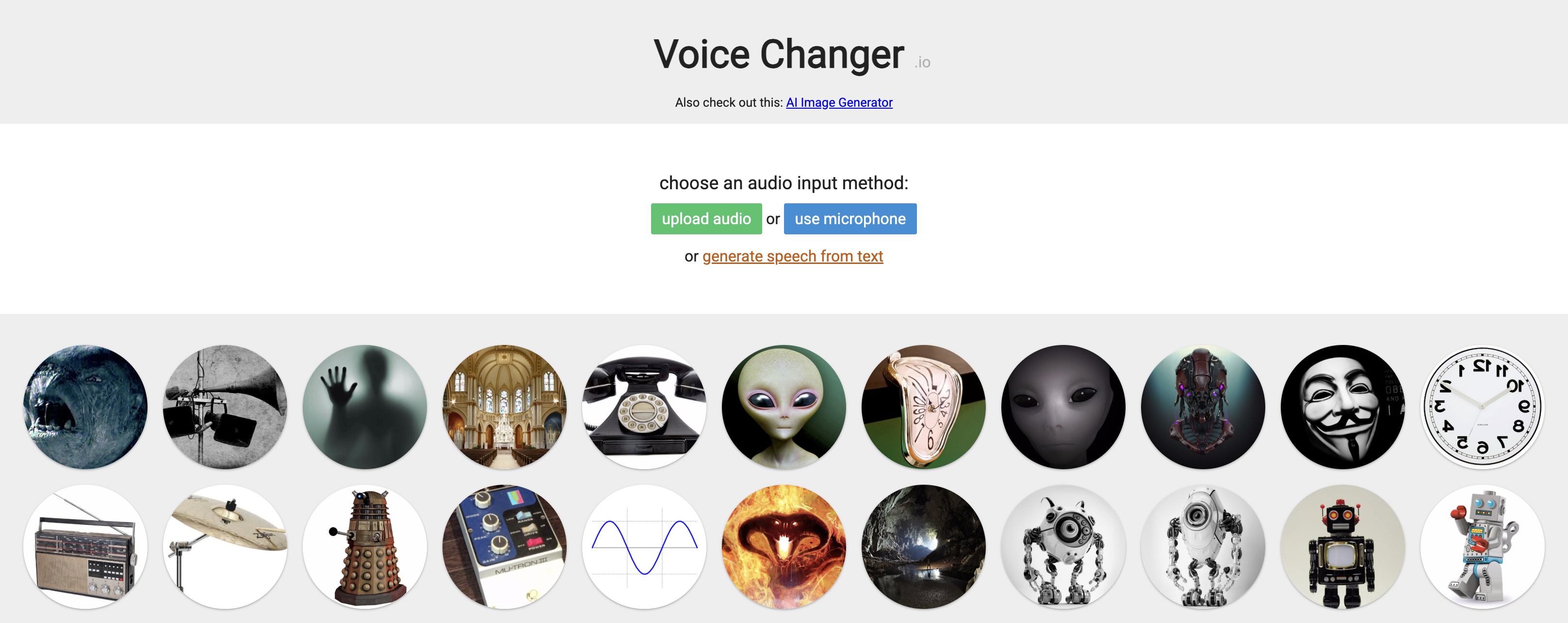 VoiceChanger.io to change voice