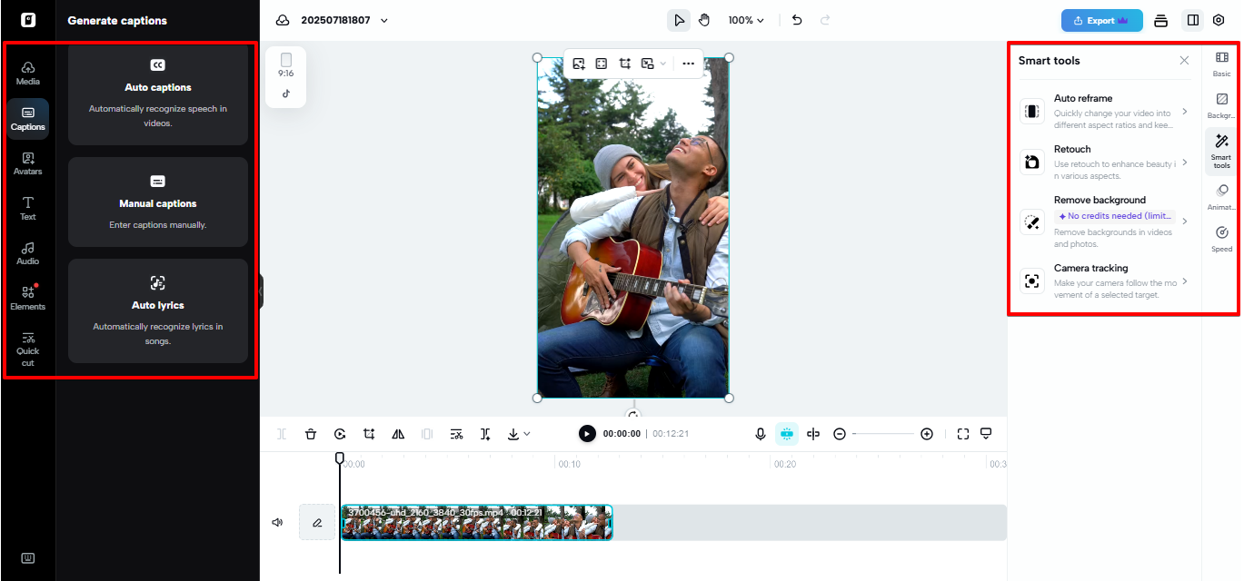 Gerador de vídeo no Pippit