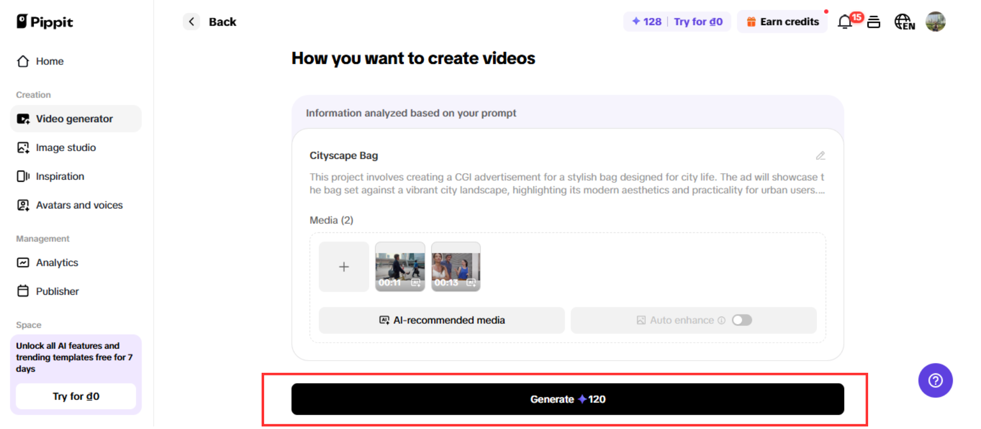 Generate your CGI ads