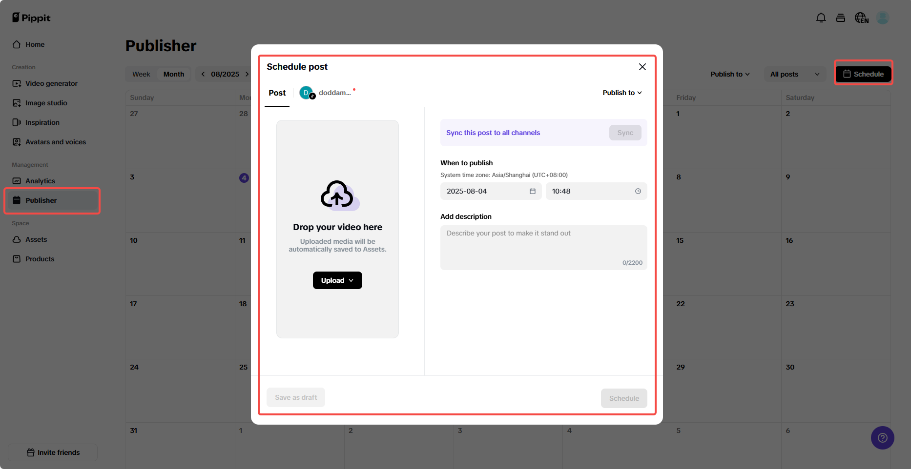 Schedule your content