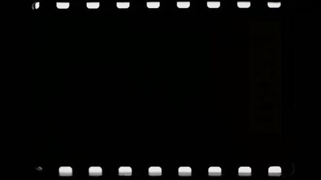 A 35mm film scan with natural film noise effect for movies