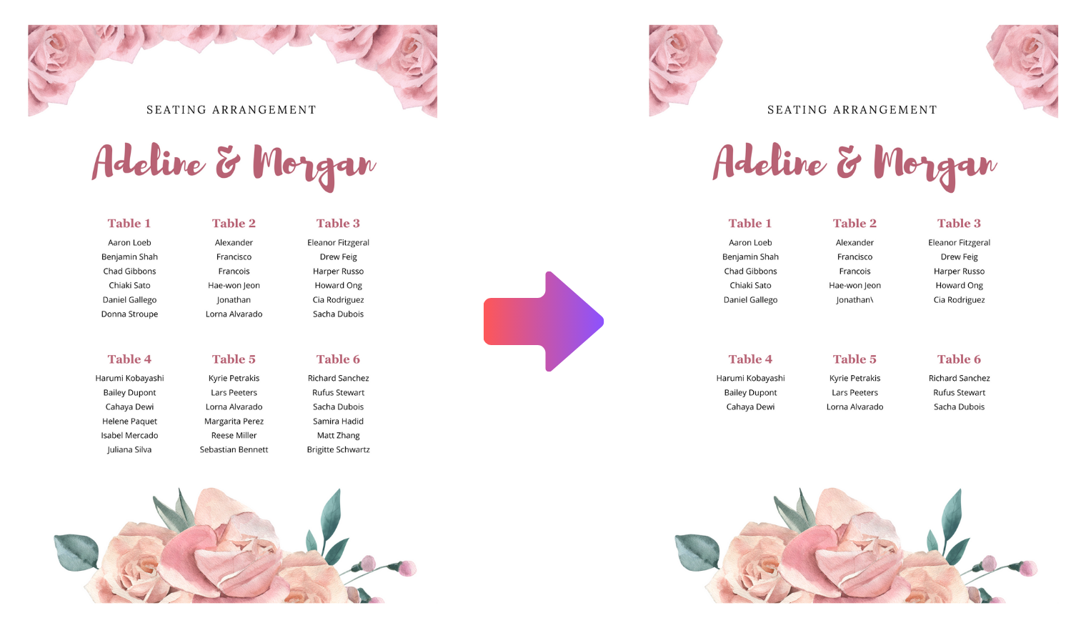 wedding seating chart creator