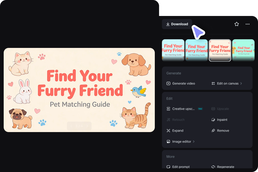 Save the YouTube banner from Dreamina