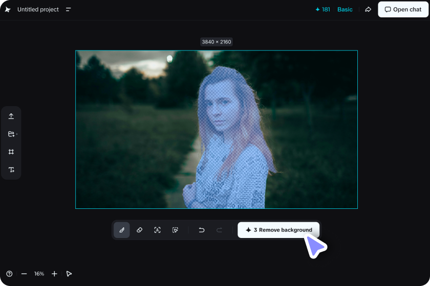 Remove the image background in Dreamina online PNG maker