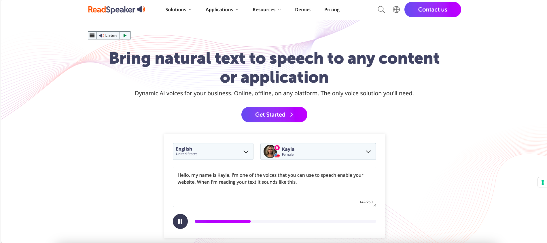 ReadSpeaker interface