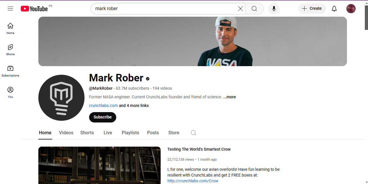 Mark Rober YouTube channel
