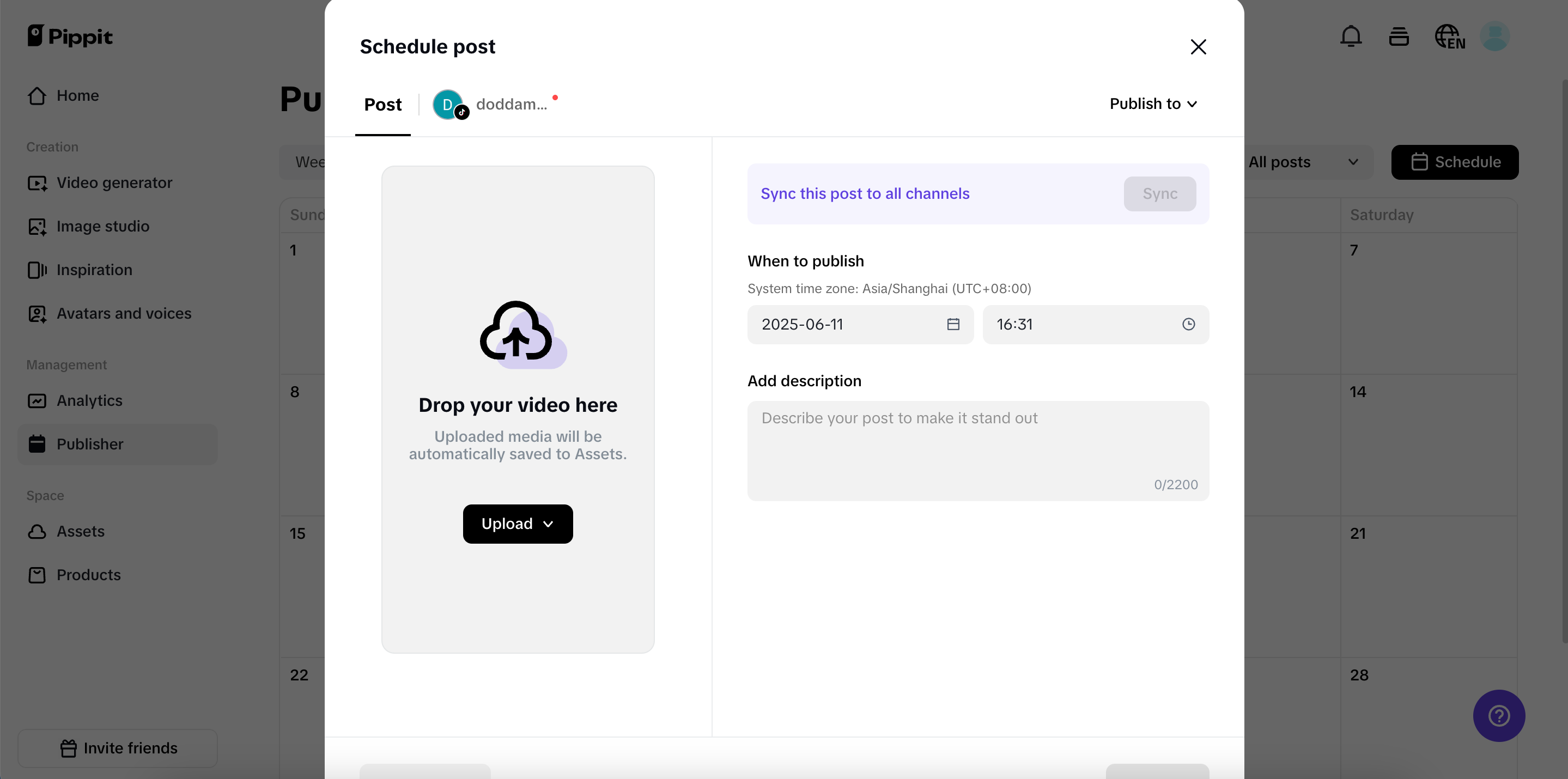 Schedule and publish