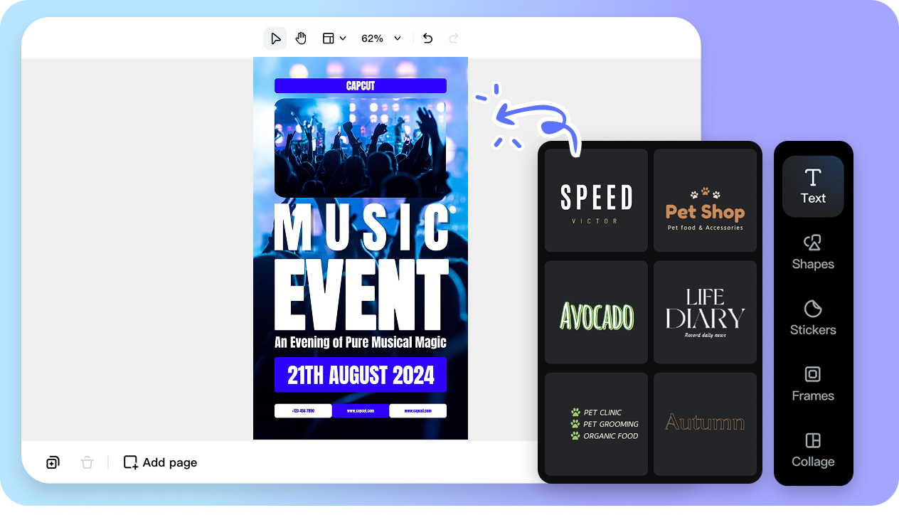Custom event program with stunning themes and fonts