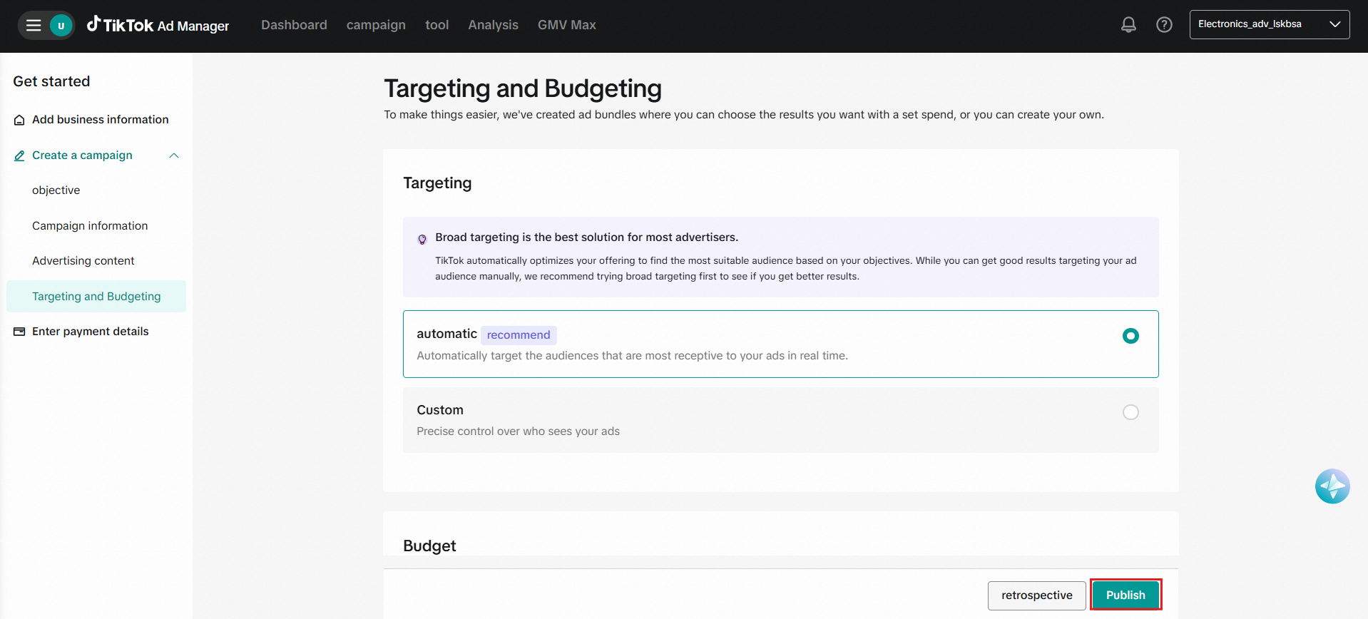 نشر الإعلان