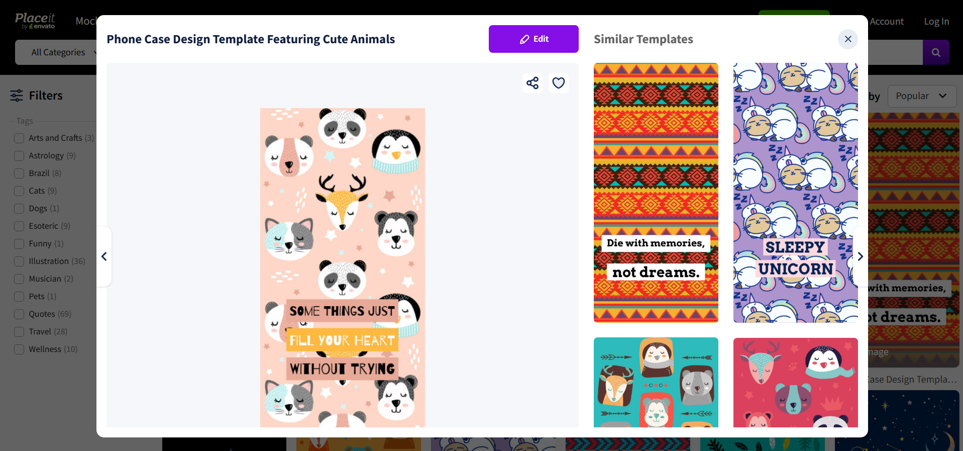 Placeit interface