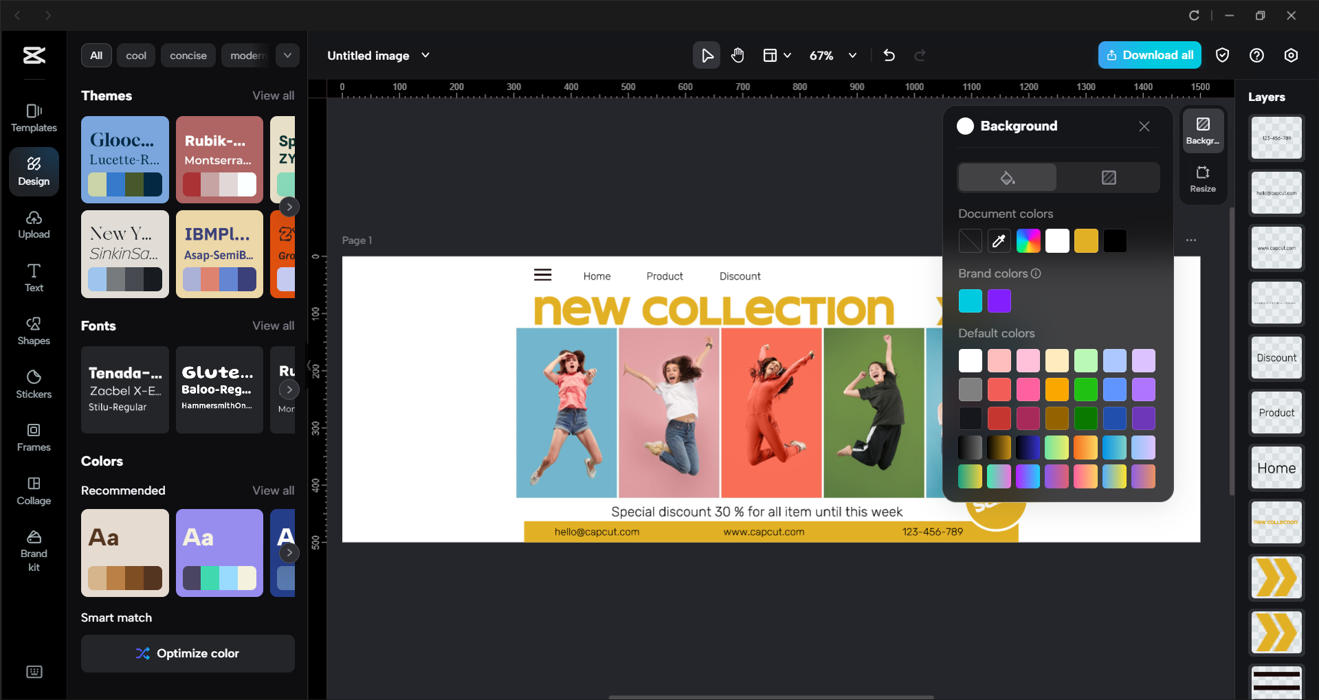 Interface of the CapCut desktop video editor - an easy way to edit Twitter header templates
