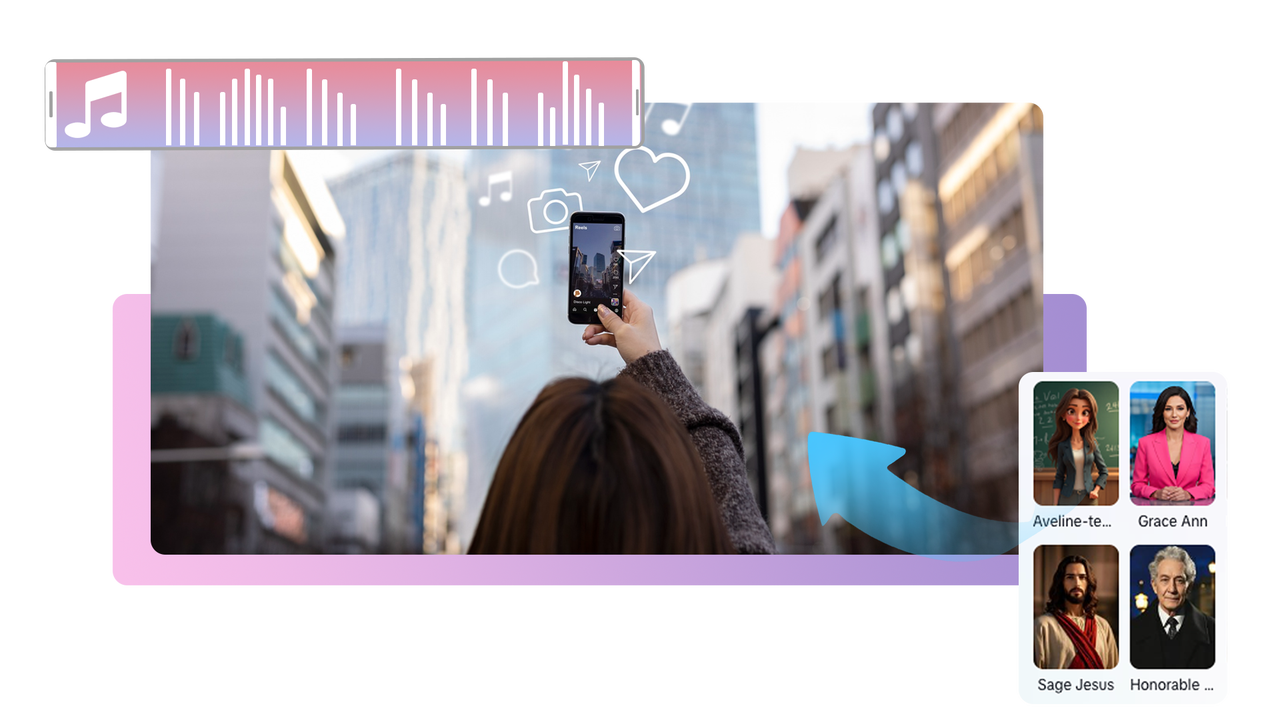 Trendy social media AI video content