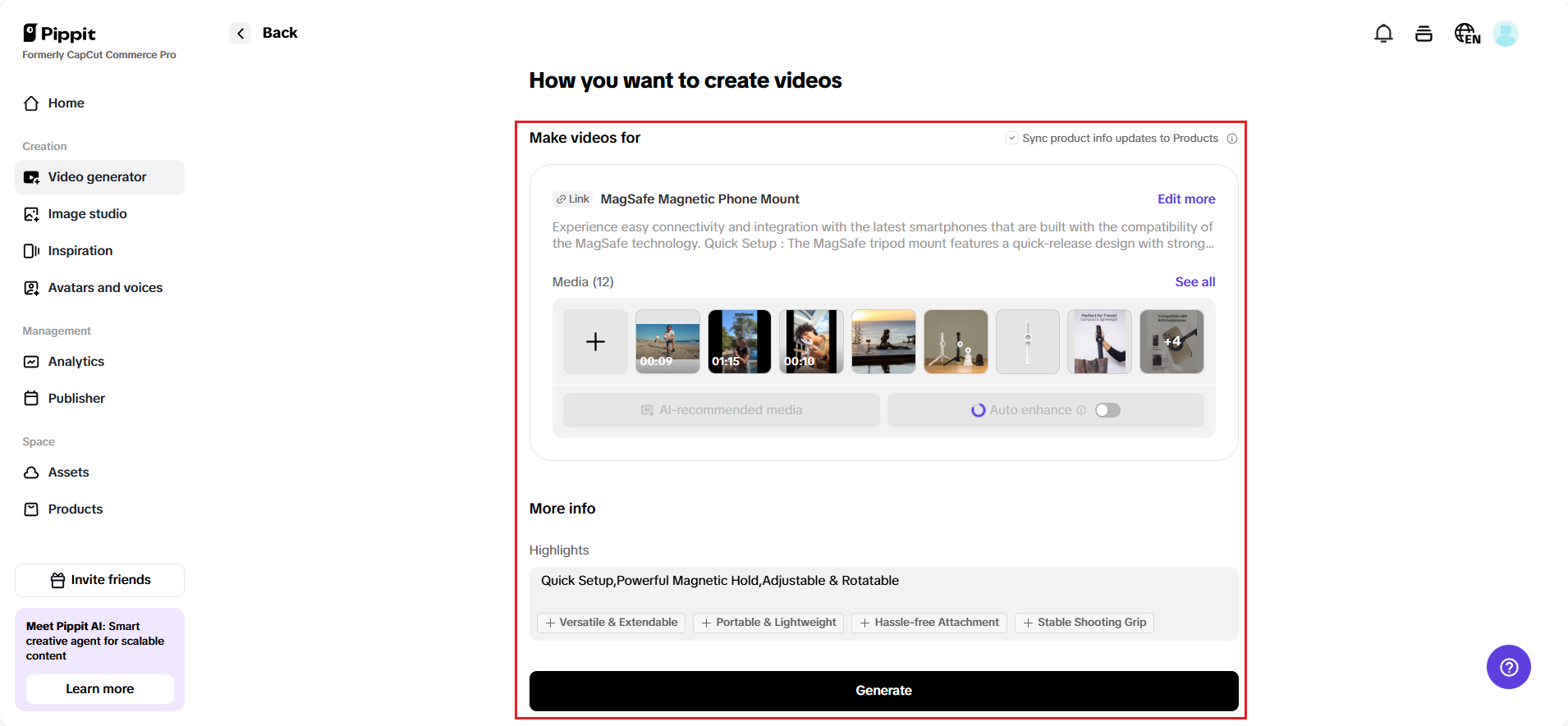 Customize video settings