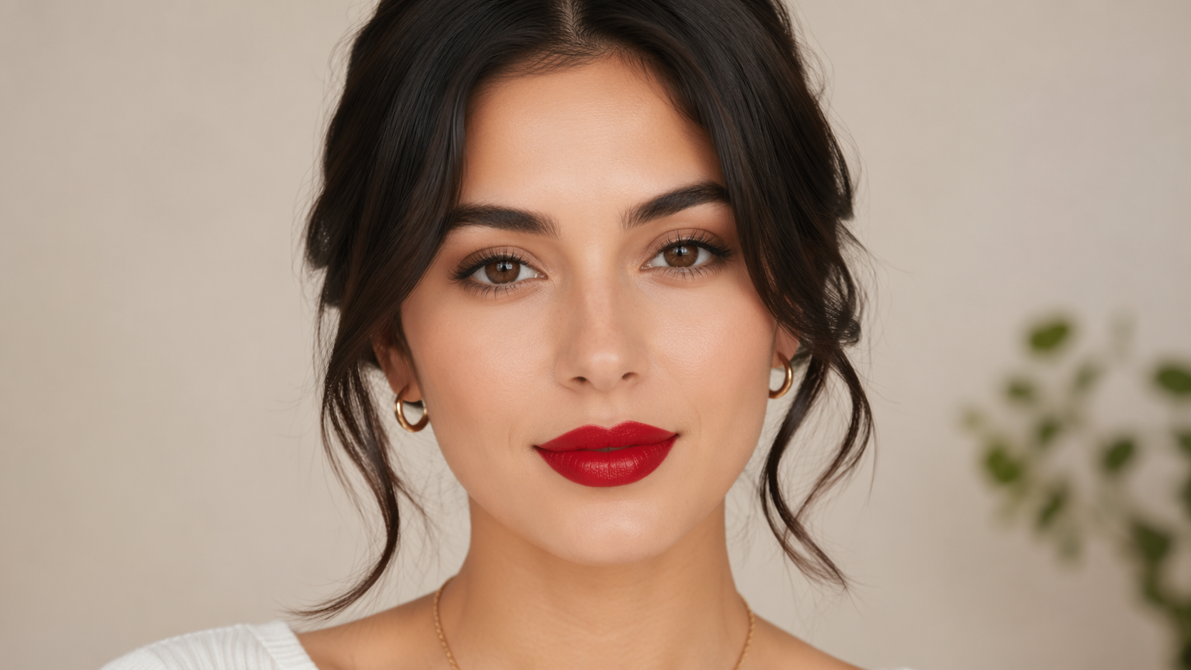 Dreamina rossetto virtuale provare su prompt esempio 1: classico rossetto rosso try-on