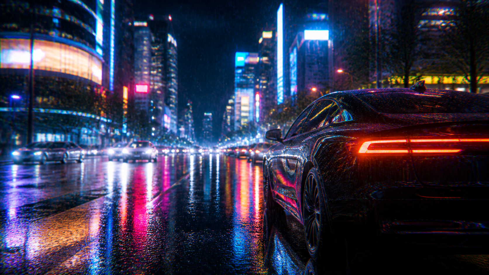 City neon aberration example