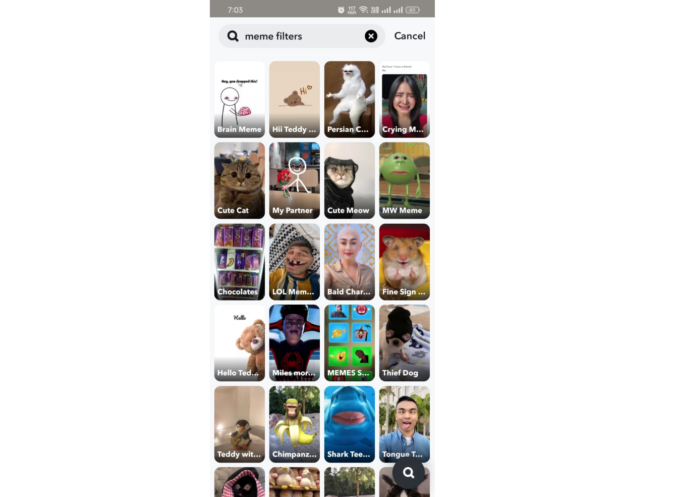 Meme free Snapchat filters