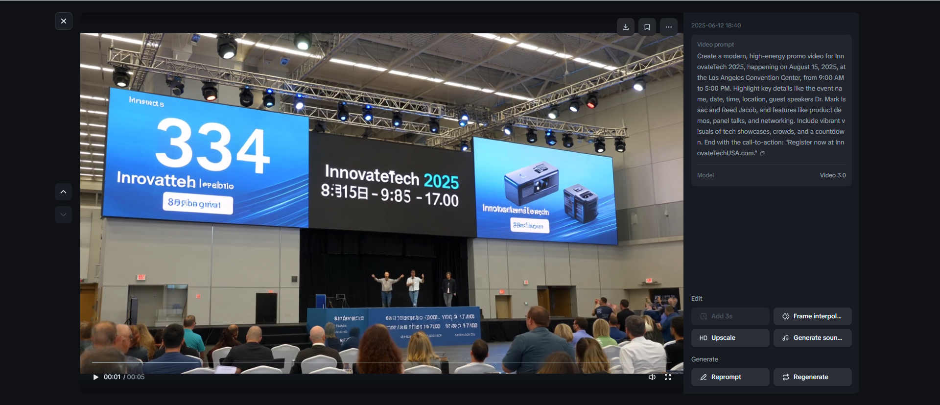 Script de promoção de evento