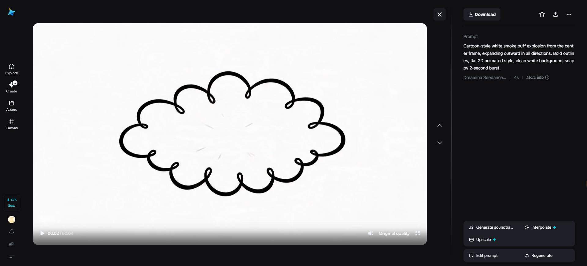 Cartoon smoke burst