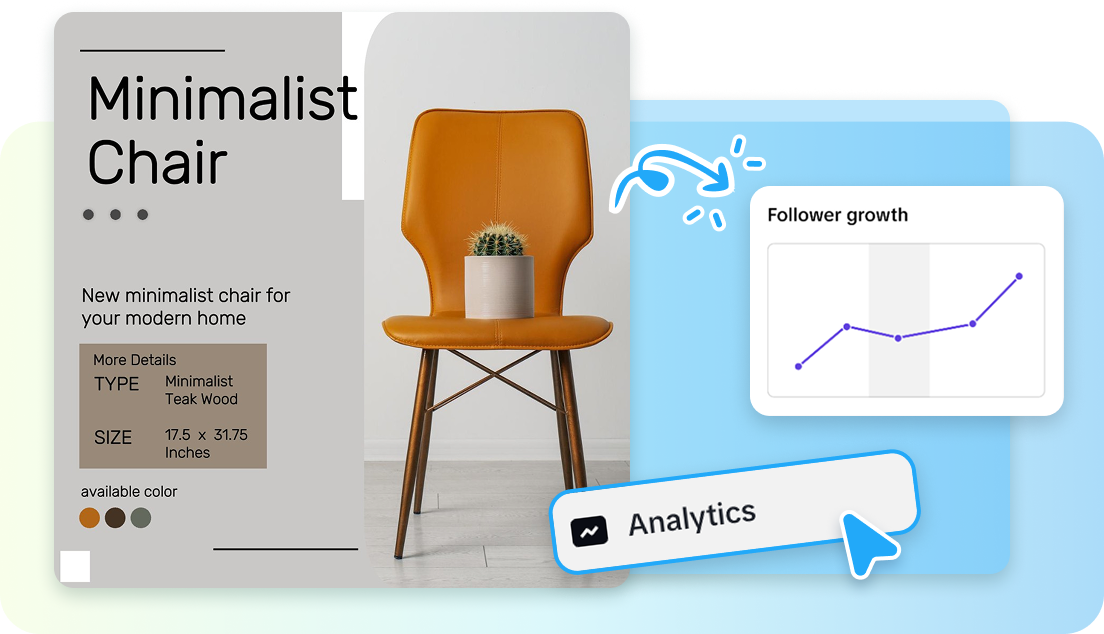 Pippit Analytics dashboard interface showing graphs and metrics for cross-channel content performance