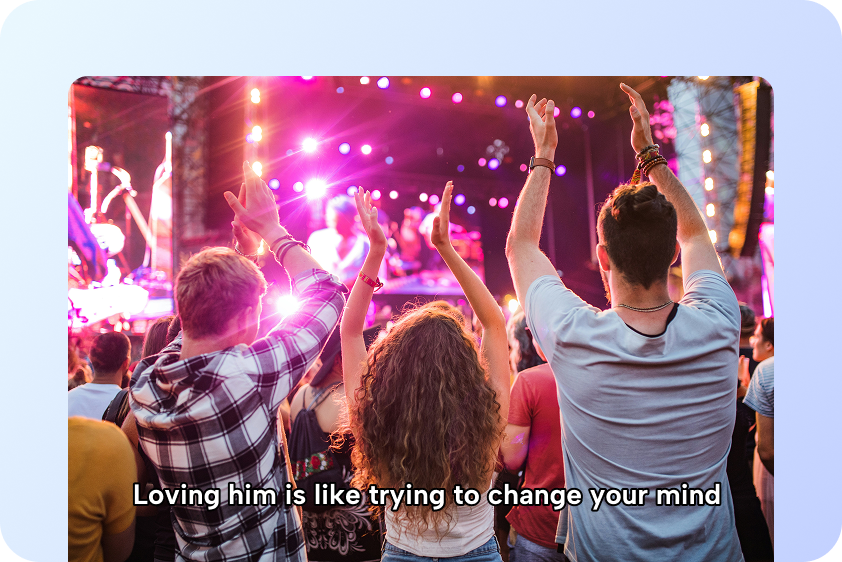 Sincronización de letras de videos musicales