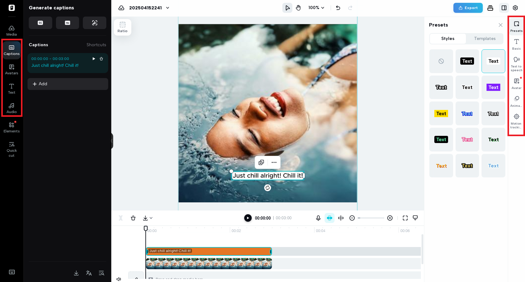 Customizable speech settings