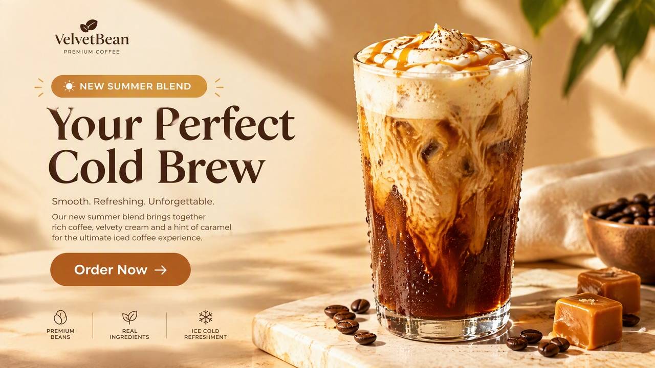 Visual ng ad ng pagkain at inumin