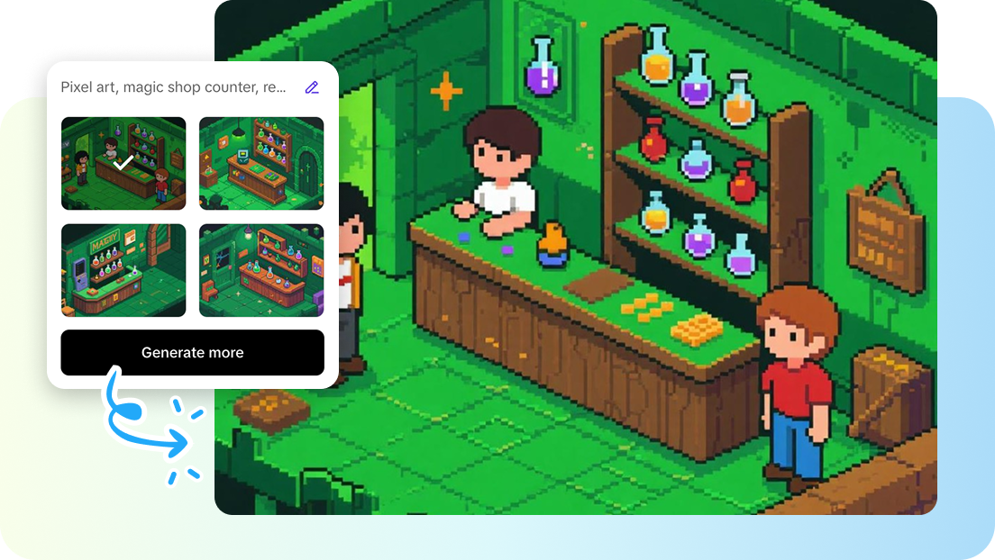 generate pixel art with Pippit