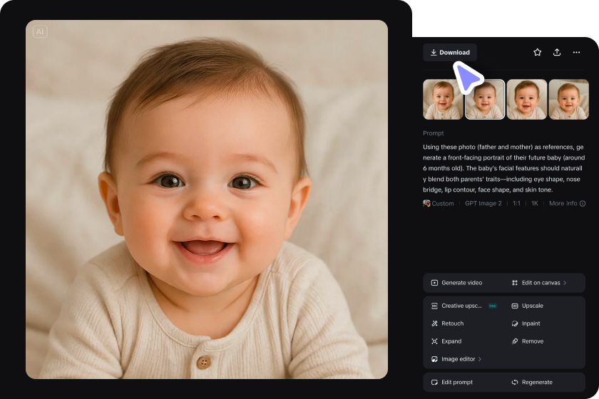 Refine the visual details and export your portrait