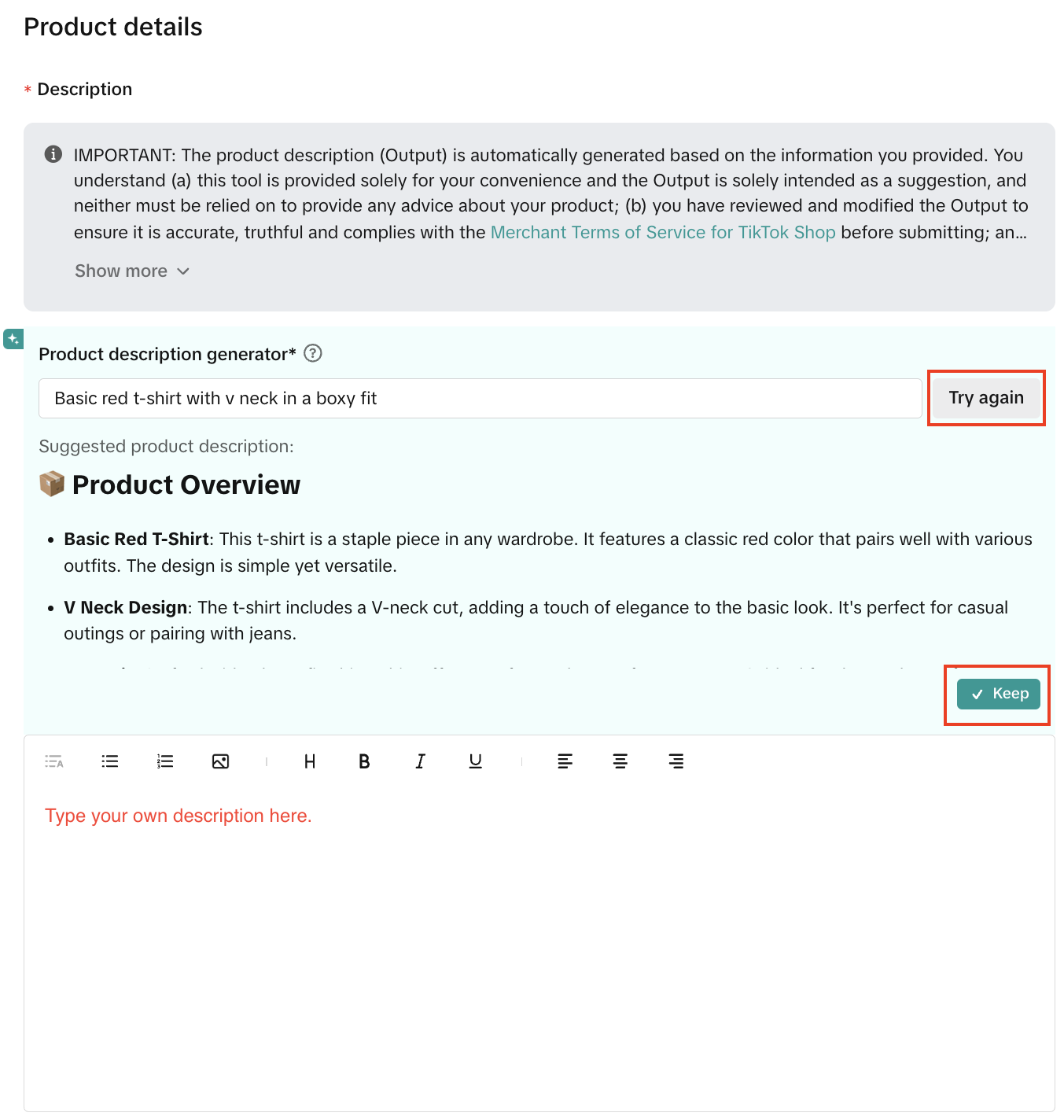 Add product details and visuals