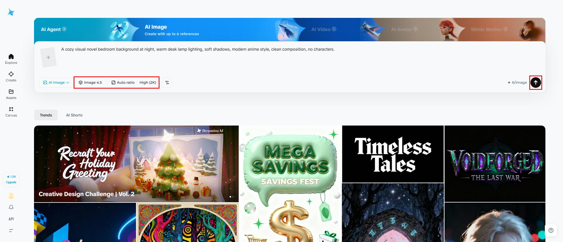 Select the model and generate