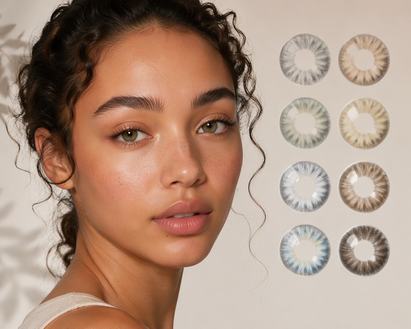 Dreamina virtual contact lenses try on prompt example 3: gray contact lens try-on