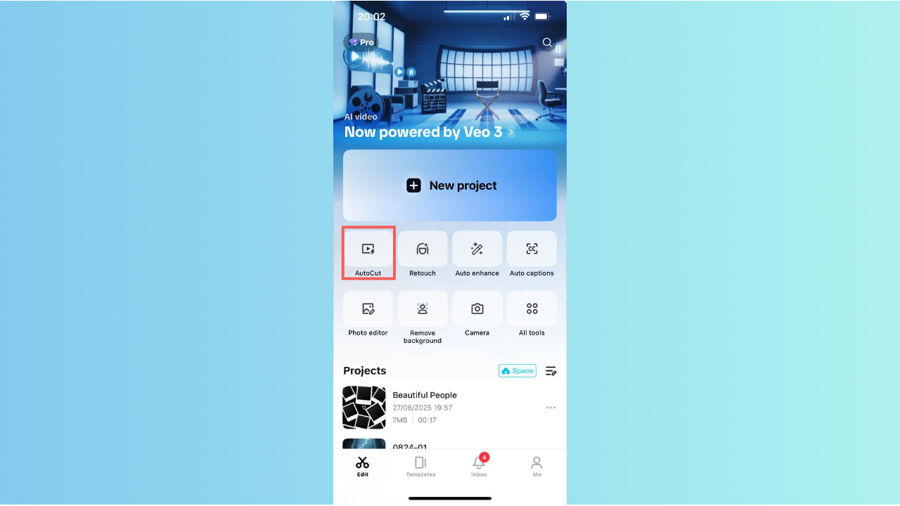 Upload your template-created video