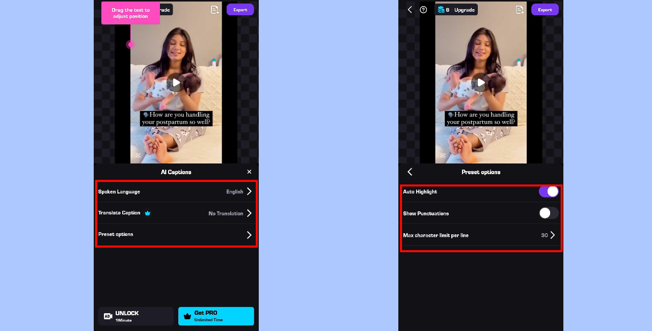 Beschriftungen in Zeemo generieren