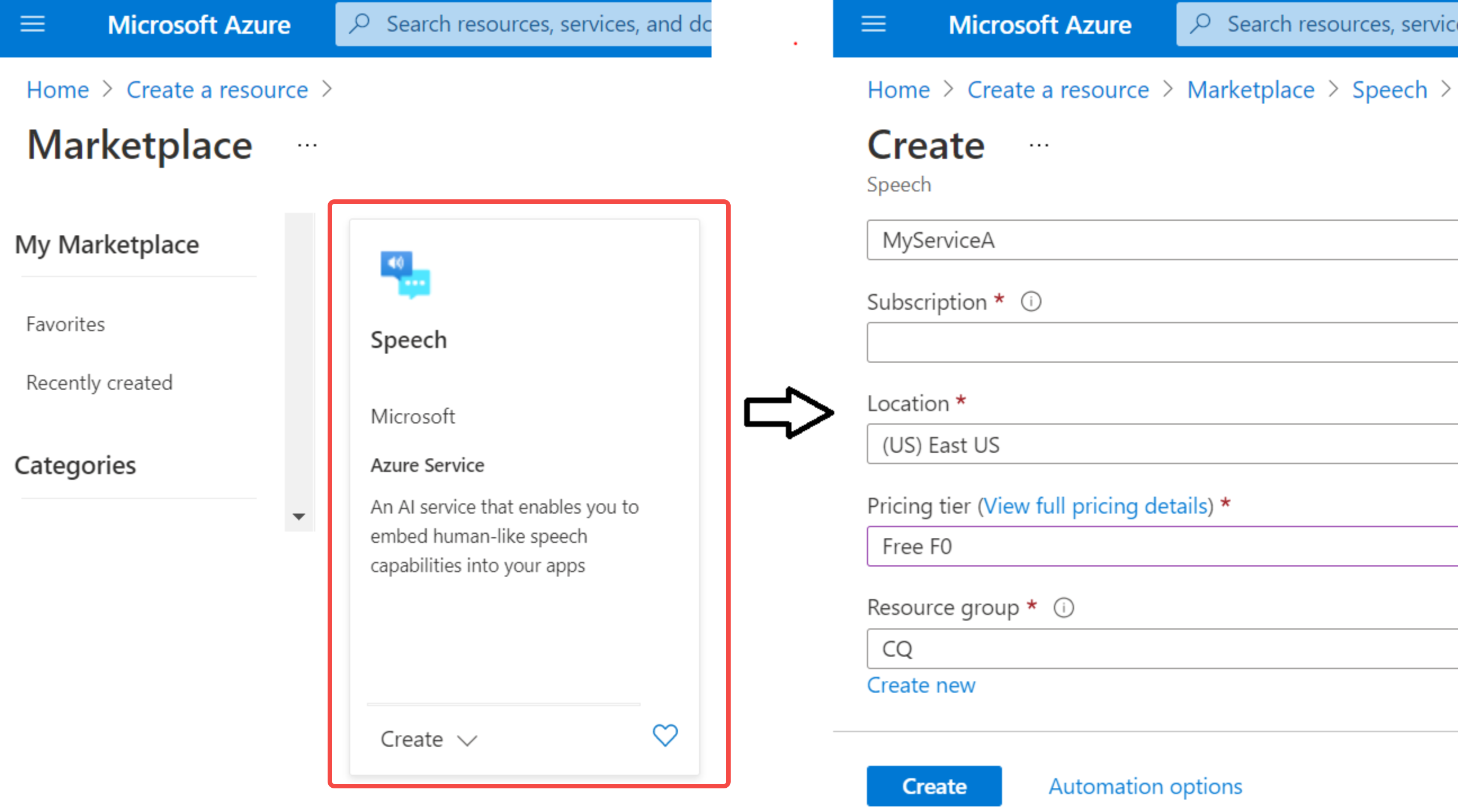 Converting speech to text in Azure