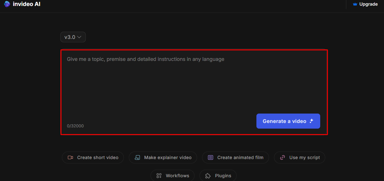 AI-generated YouTube video prompt