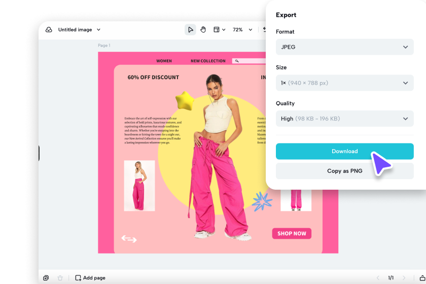 Esporta il tuo sito web