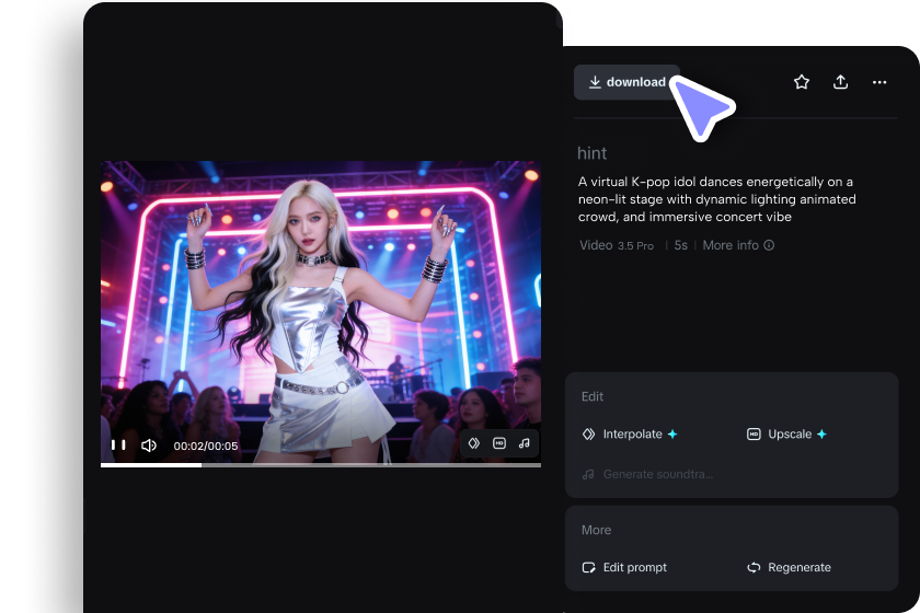  Descarga tu video de ídolo virtual