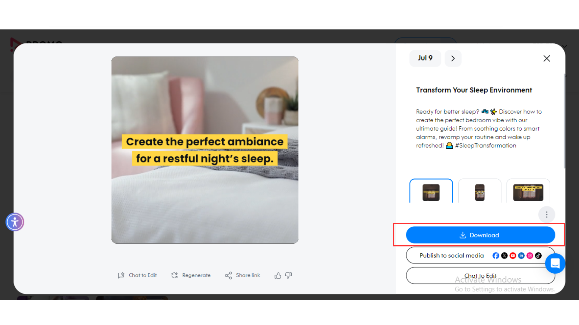 ダウンロードして共有する