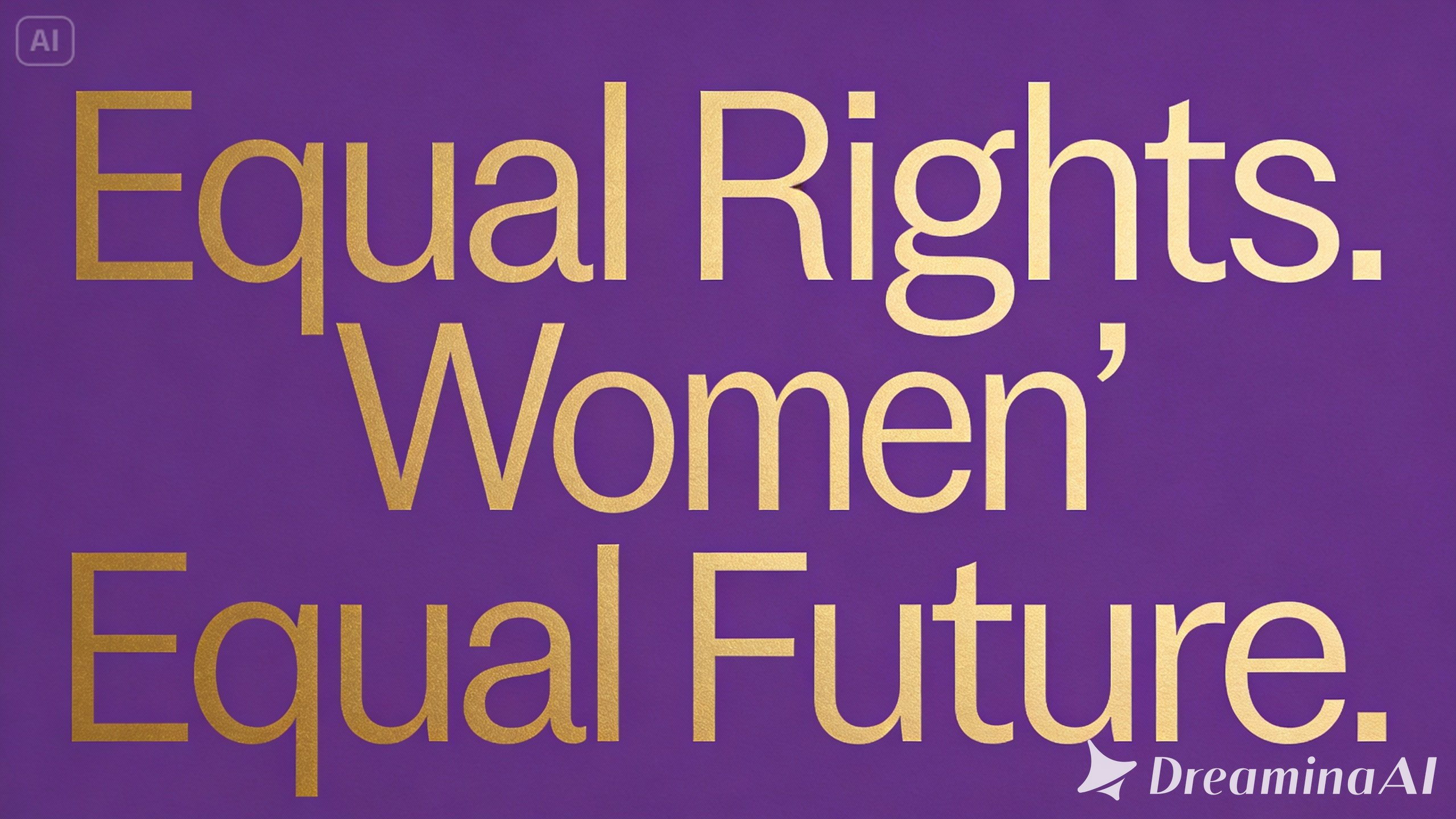 Typography-only Women's Day posters