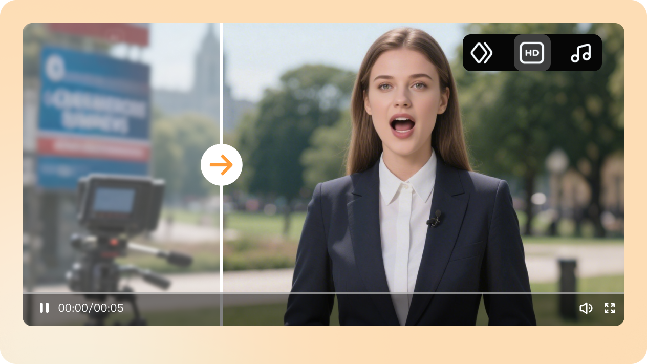 ai news anchor with quality