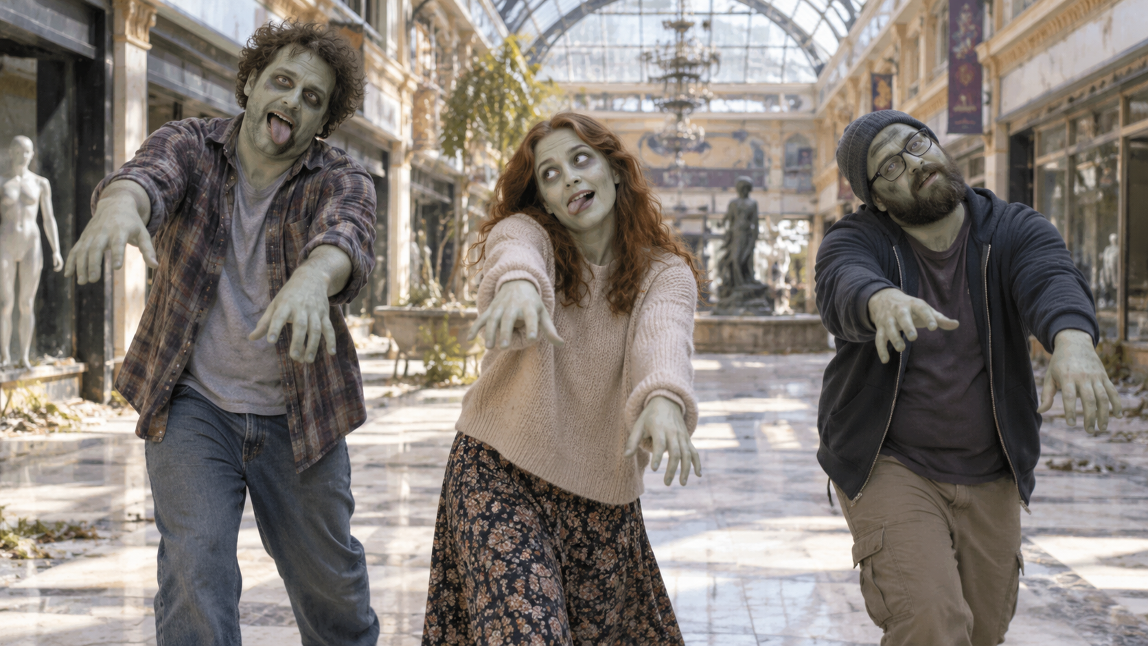 Subway Platform Suspense example for zombie ai video trend